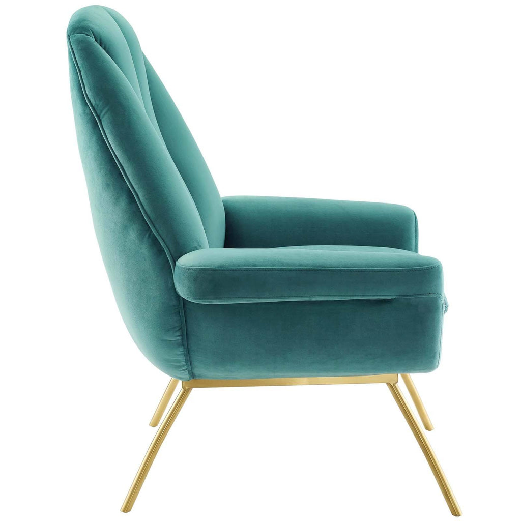 Dusty Rose Velvet Accent Armchair E458
