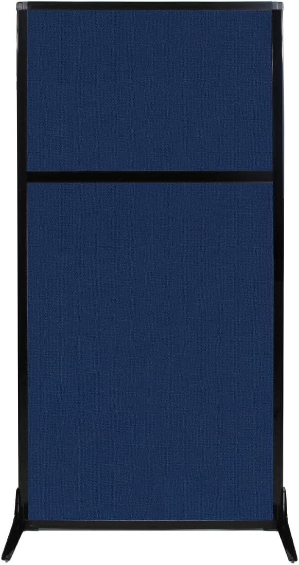 Portable Wall Divider with Charcoal Gray Fabric Panels O6553