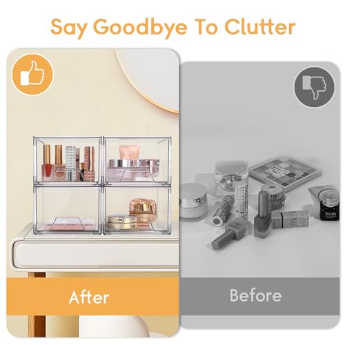 4 Pack Stackable Acrylic Drawer Organizer T789808