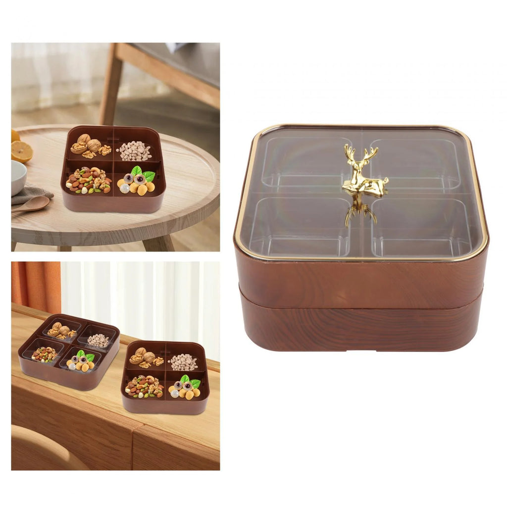 Dried Fruit Snack Candy Tray with Cover G6268