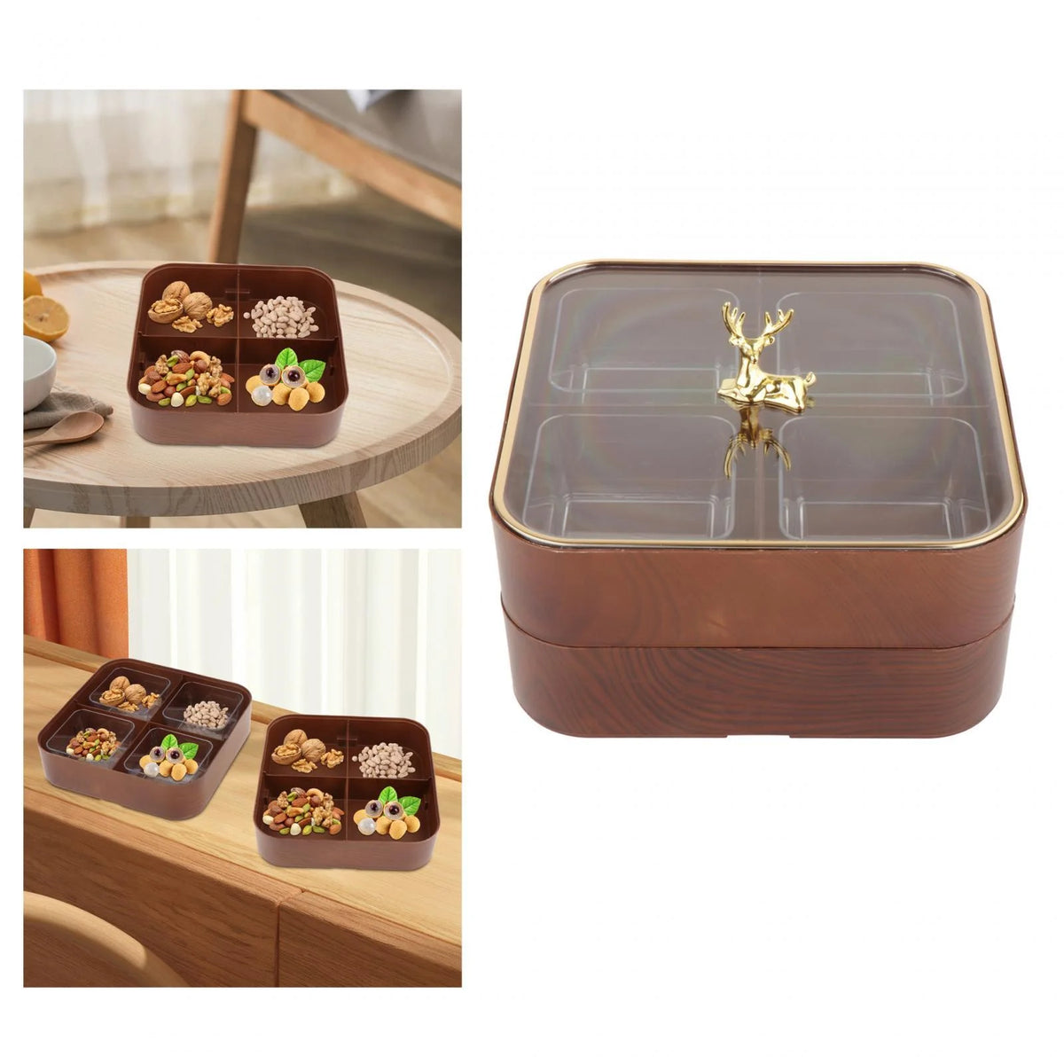 Dried Fruit Snack Candy Tray with Cover G6268