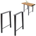 28"H×20"W Black Metal Desk Legs J401869