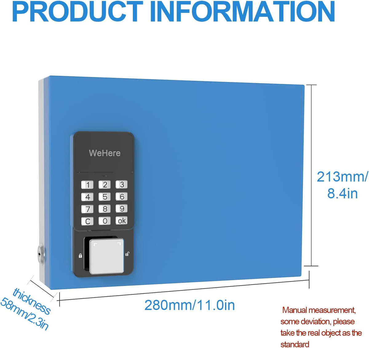 Key Lock Box 16 Keys Metal Wall Mount Digital Combination Lock Box Pack of 2 T799