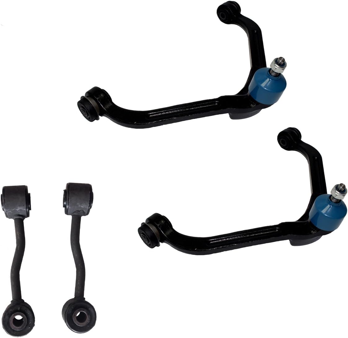 Front Upper Control Arms with Ball Joints and Sway Bar End Links 4pc Set F822549