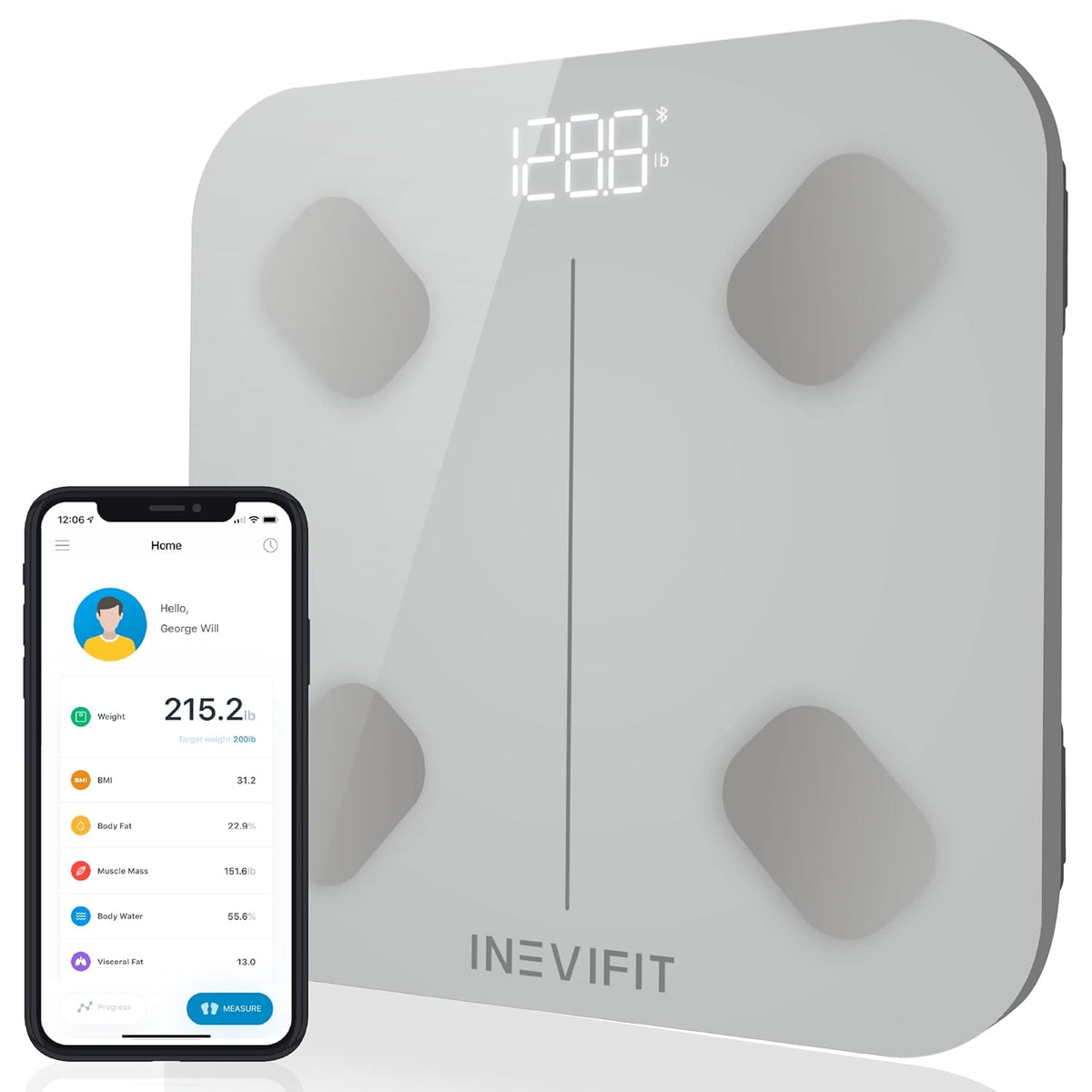 Smart Body Fat Scale Bluetooth Digital Bathroom Body Composition Analyzer N20148