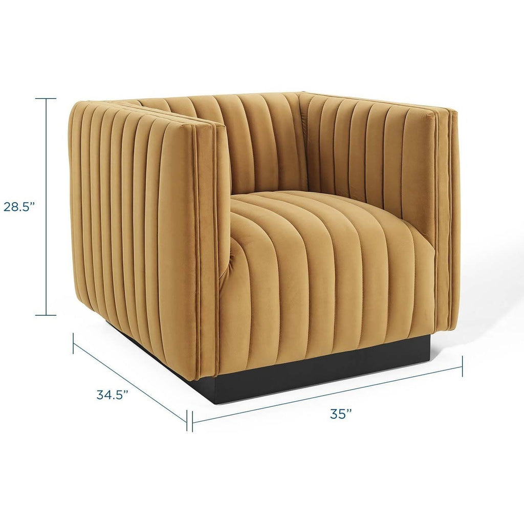 Emerald Performance Velvet Accent Armchair L26155