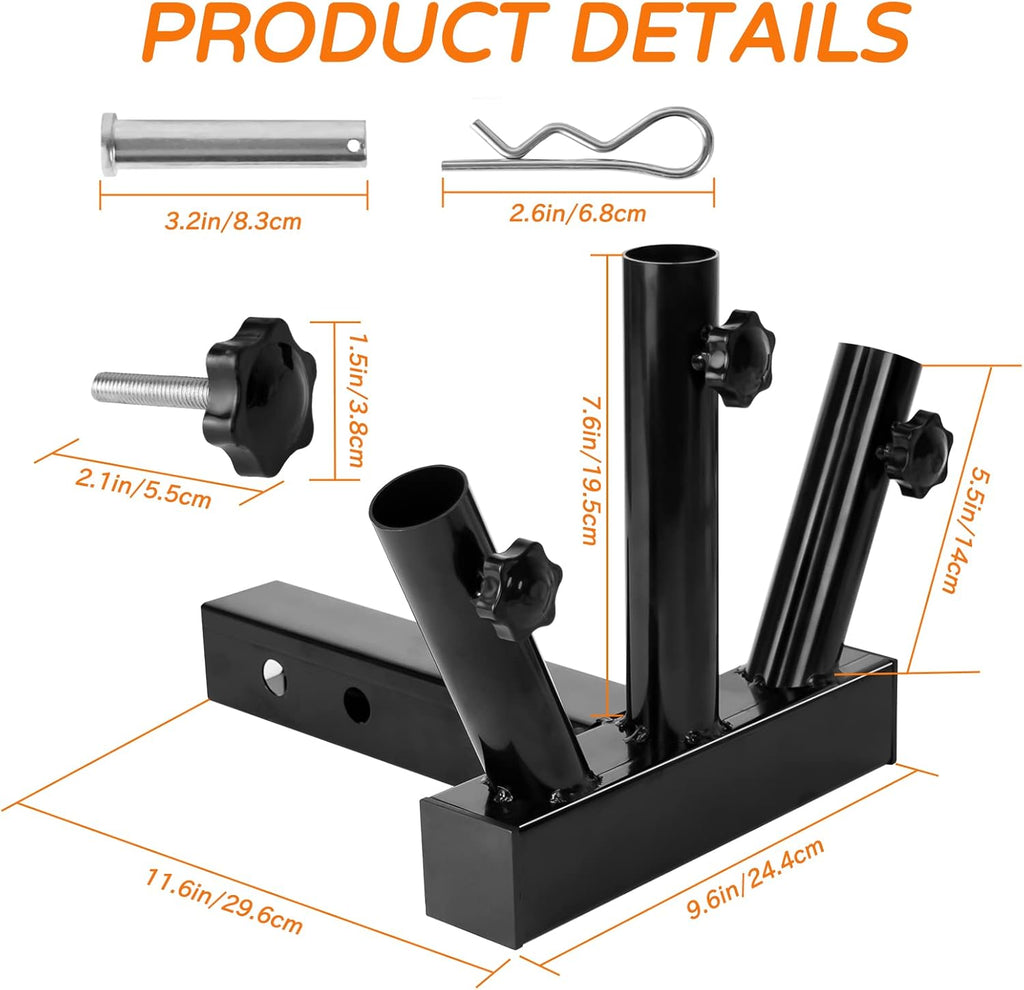 Hitch Mount Flagpole Holder for 2 inches Receiver X217