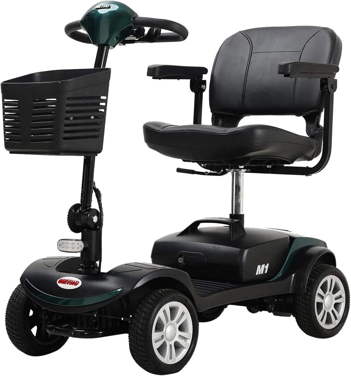 Green 4 Wheel Folding Electric Mobility Scooter with Seat V62253