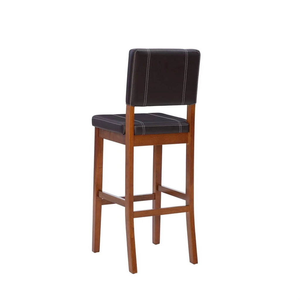Faux Leather & Wood Bar Stool P946565