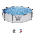 10'x30" Above Ground Metal Frame Swimming Pool with Pump W1307