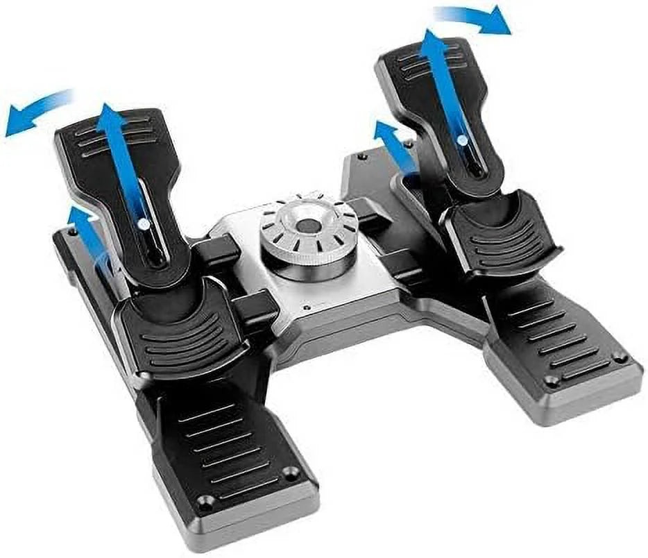 Black Pro Flight Rudder Pedals Gaming Controller for PC C807126