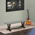 Black/Gray Wood Dining Bench S441