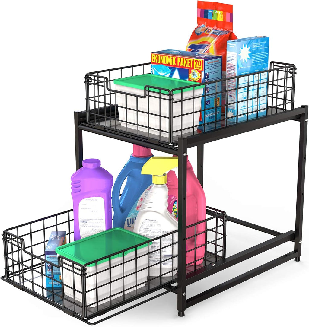 Black Under Sink Pull Out Organizer M233316