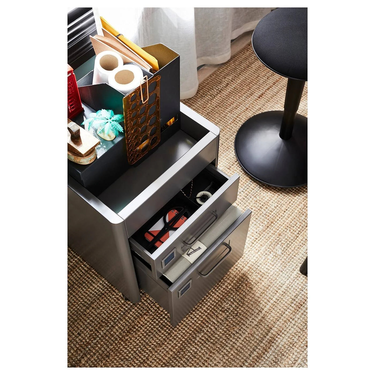 Dark Gray Drawer Unit on Casters X25753