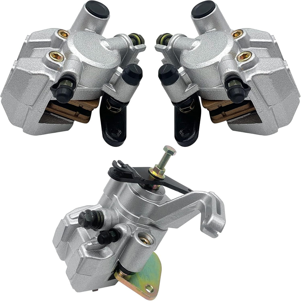 Front Left Right & Rear Brake Calipers for Yamaha Raptor 350 YFM350 2004-2013 Raptor 125 YFM125 2011-2013 Pack of 2 A25027