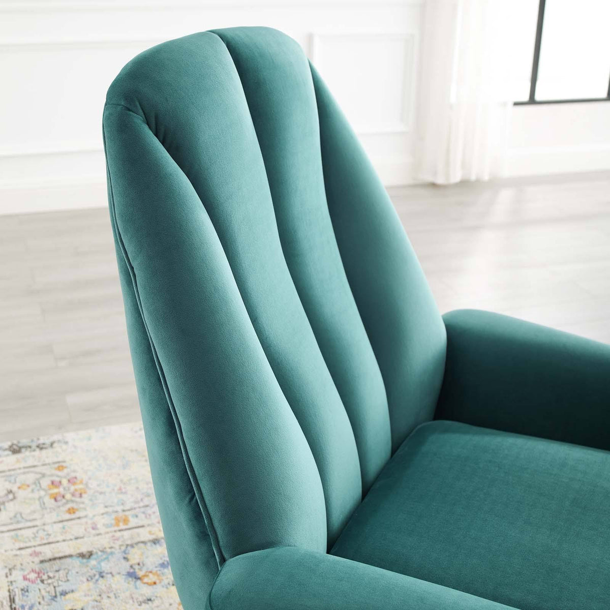 Dusty Rose Velvet Accent Armchair E458