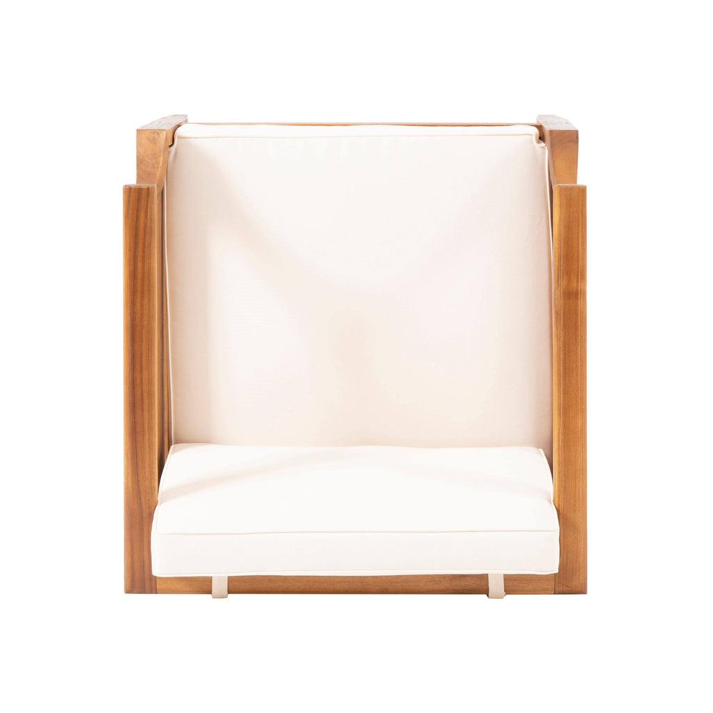 Acacia Wood Club Chair with Cushion Set of 4 N6575