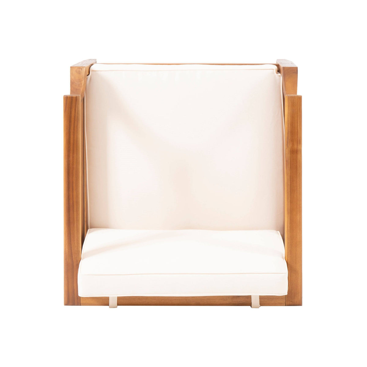 Acacia Wood Club Chair with Cushion Set of 4 N6575