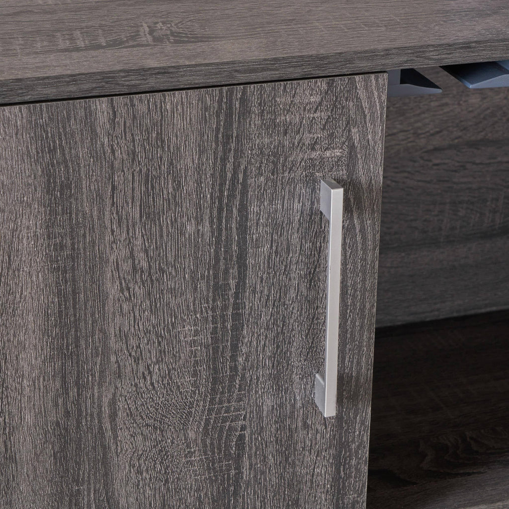 Sonoma Gray Oak and Black Finish Bar Cabinet K833892