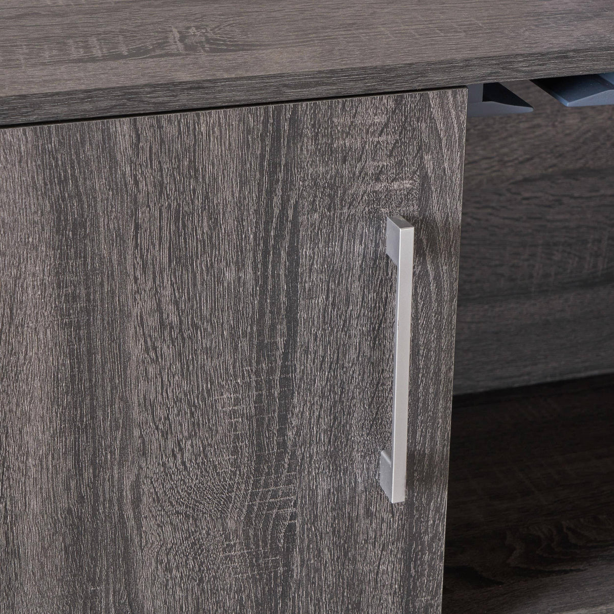 Sonoma Gray Oak and Black Finish Bar Cabinet K833892