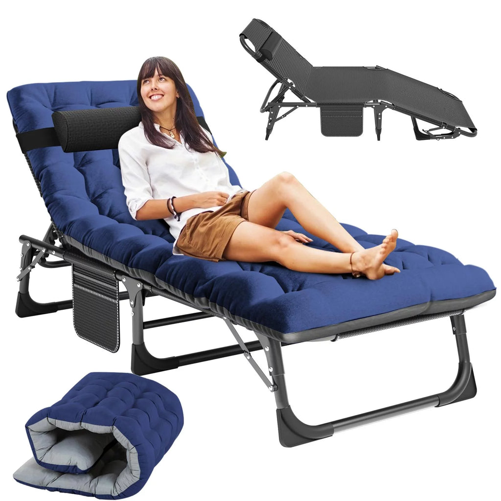 Portable Folding Lounge Chair with Pillow F4294