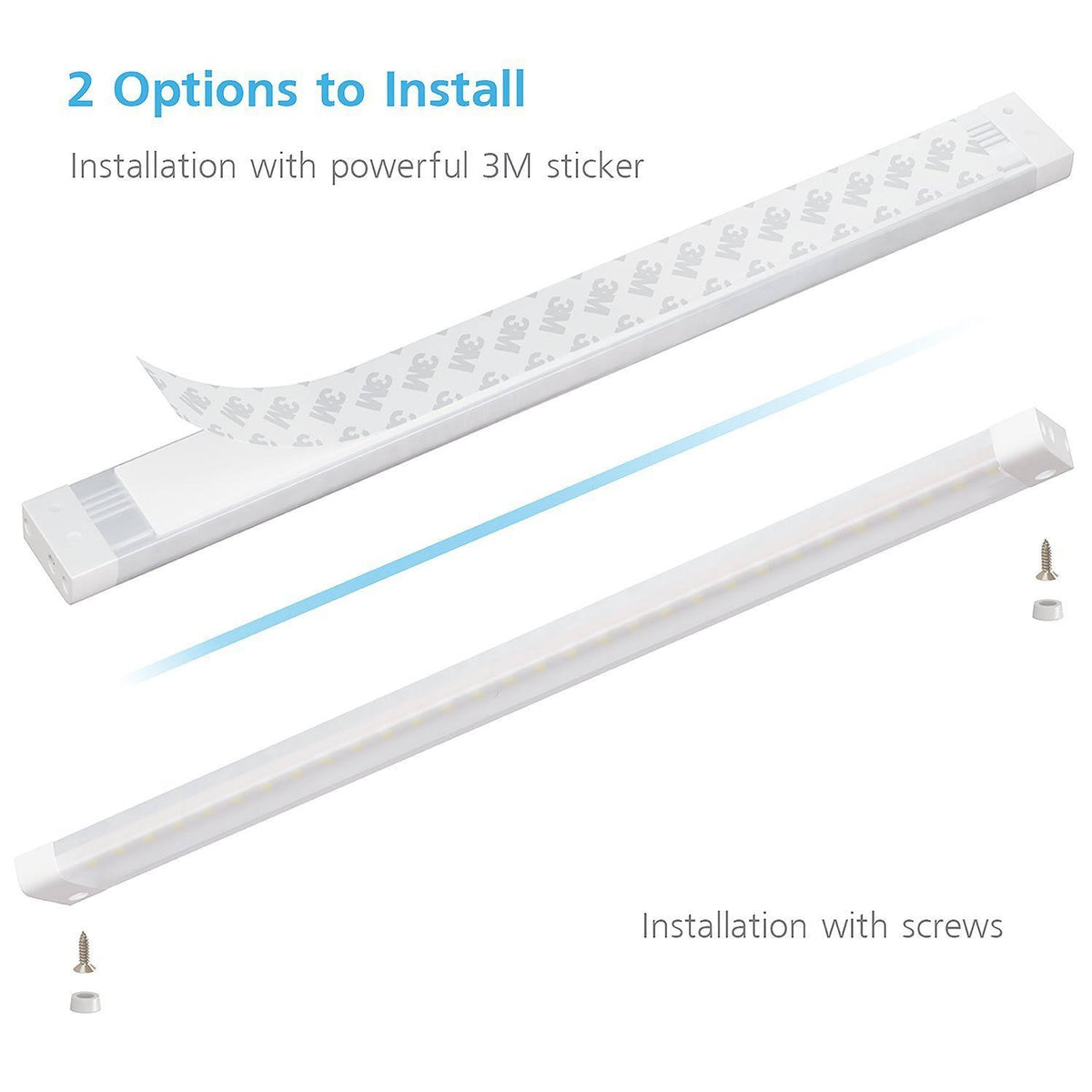 White Finish 12 Panels 12 inch LED Dimmable Under Cabinet Lighting Kit T23713