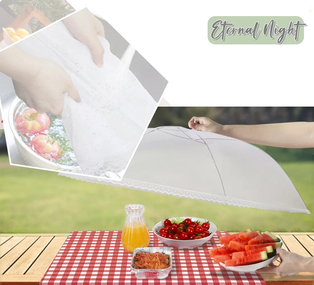 Food Cover Food Tent, 1 Extra Large (40"X24") & 4 Standard (17"X17") Mesh Food Covers J1394