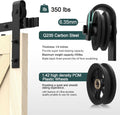 8FT Heavy Duty Sliding Door Hardware with 12 Handle & Floor Guide K971195