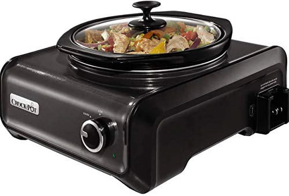 Black Charcoal 5 Oval Plus 2 Quart Round Crockpot I586