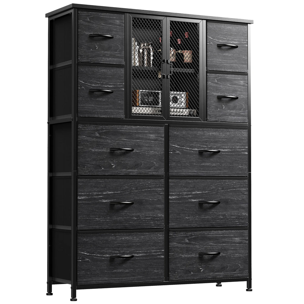 Tall Fabric Dresser with 10 Drawers D9702