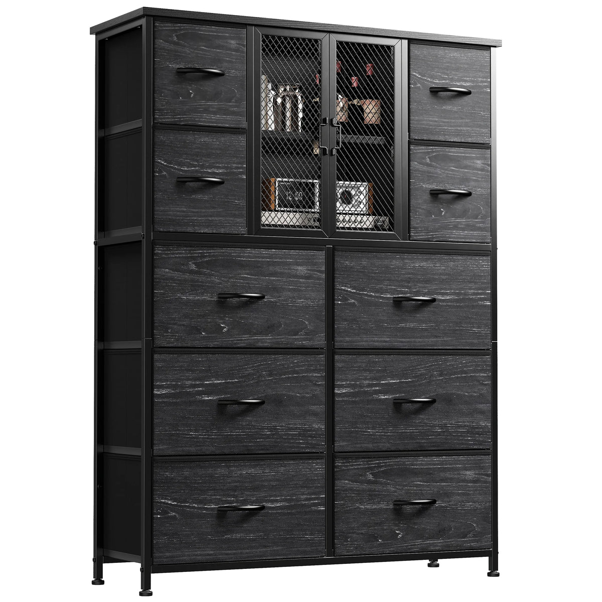 Tall Fabric Dresser with 10 Drawers D9702