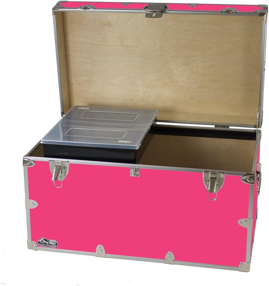 Footlocker Storage Chest with Tray, 32 x 18 x 18.5 Inches G597
