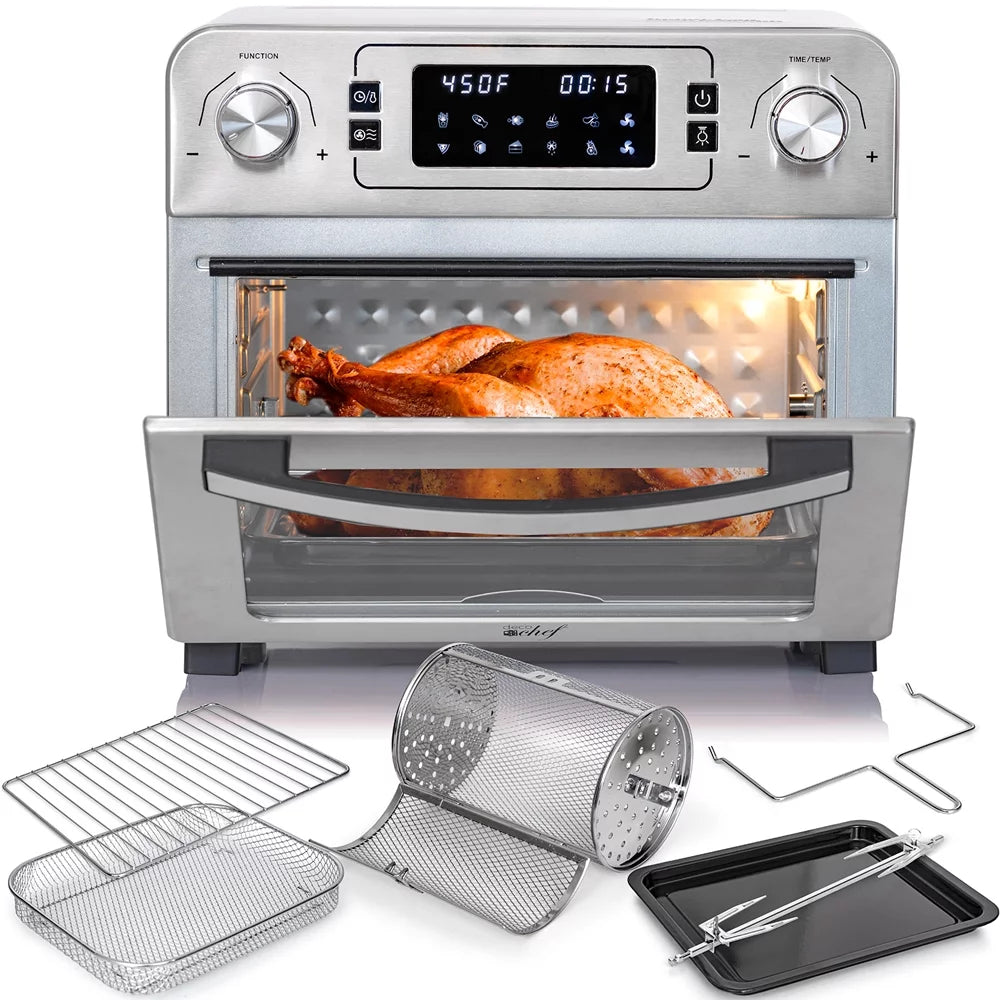 24QT Stainless Steel Countertop Toaster Air Fryer Oven E596455