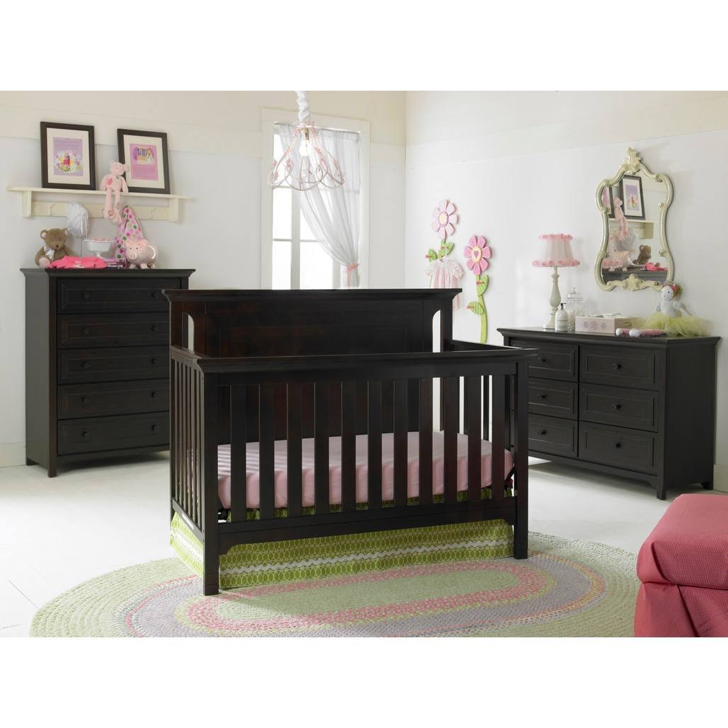 4-in-1 Convertible Crib, Misty Grey Q393