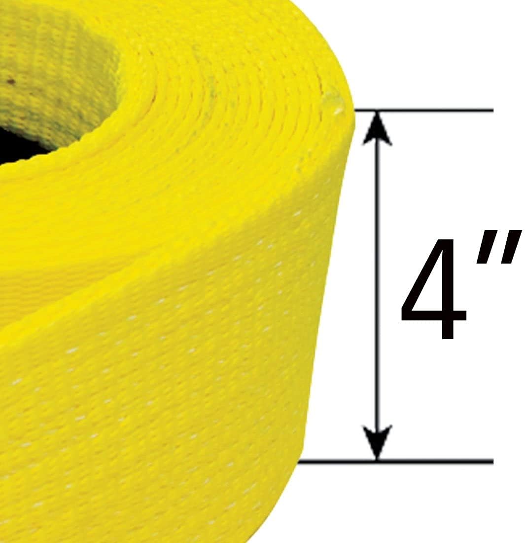 Tow Strap with Reinforced Eyes, 4 Inch x 20 Foot, 2 Pack, 10,000 Pound Towing Capacity H729152