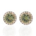 18K White Gold Stud Solitaire Earrings K587