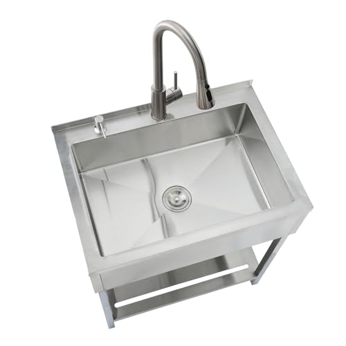 Free Standing Stainless Steel Utility Sink with Faucet G533