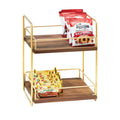 2-Tier Brass Frame Merchandiser V8341