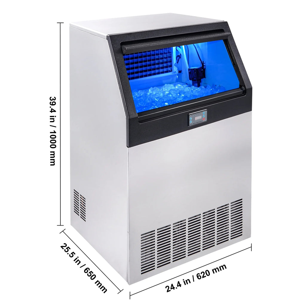 265lbs/24H Freestanding Ice Maker Cabinet Machine M7877