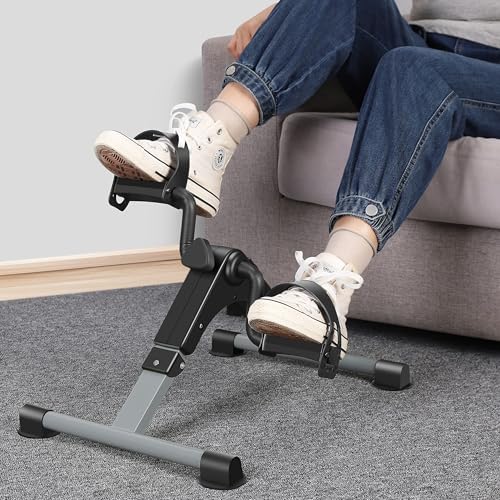 Under Desk Pedal Exerciser Mini Bike with LCD Display J832