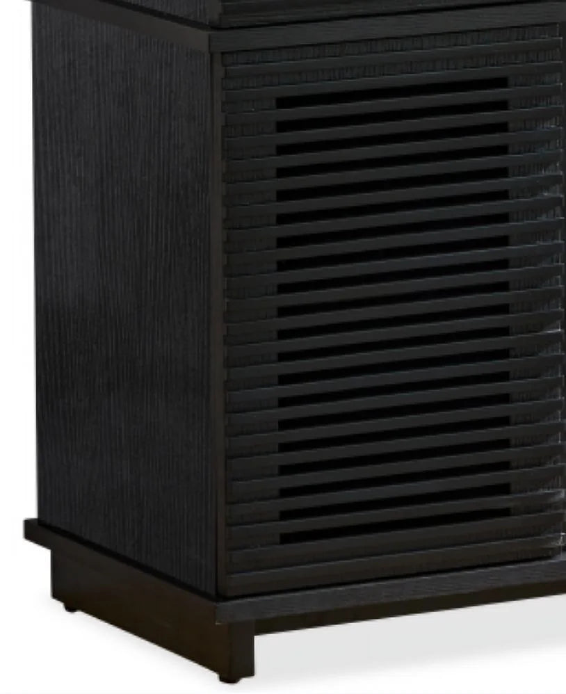 Black Oak Wood Cabinet with Embedded Furnace W318781