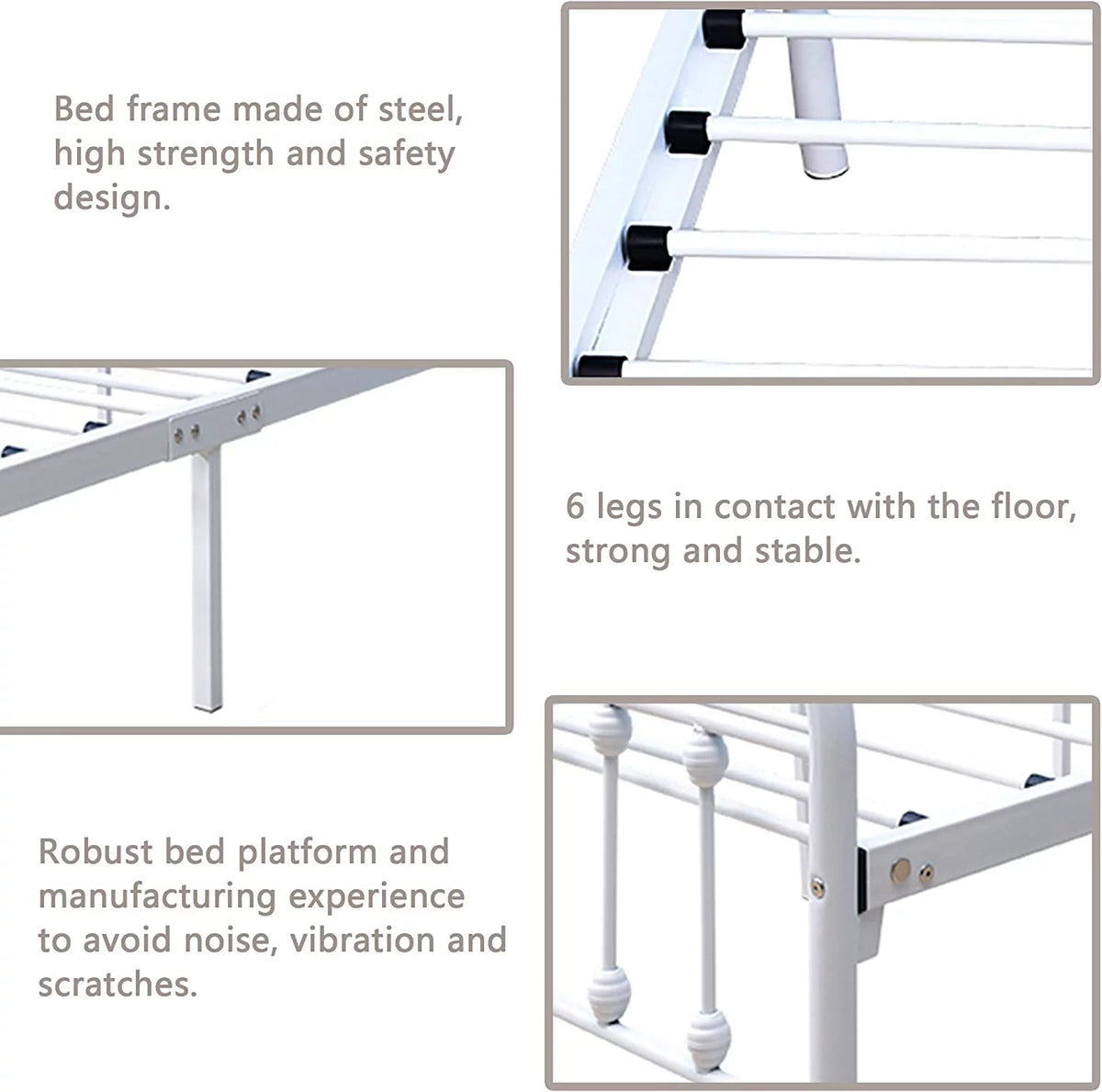 Vintage Queen Metal Platform Bed Frame X529562