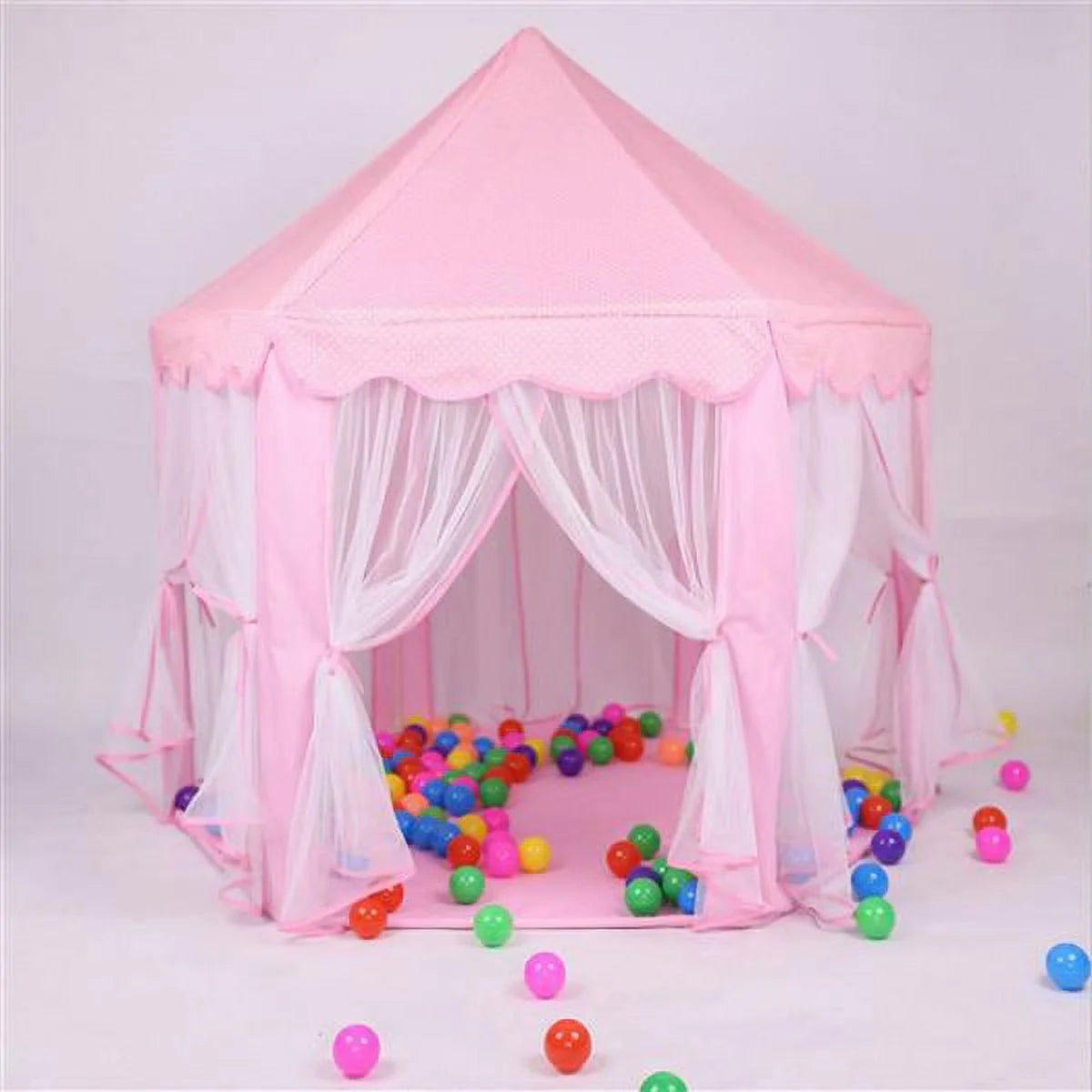 Princess Tent Large Playhouse Kids Castle Play Tent with Led Lamps W52179