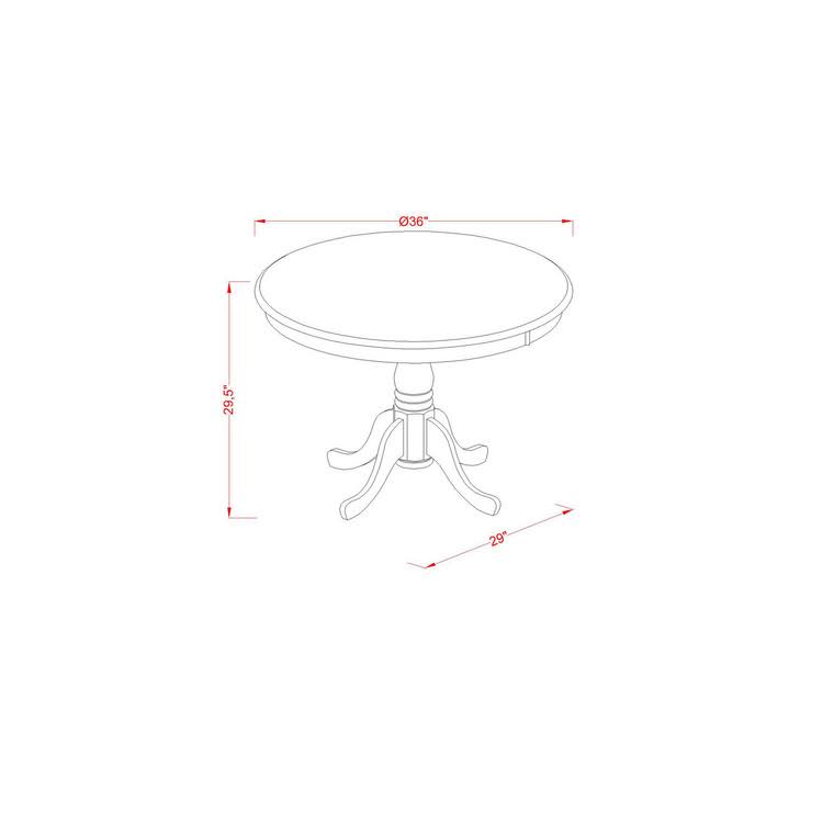 Antique Oak 5-Piece Dining Set F95036
