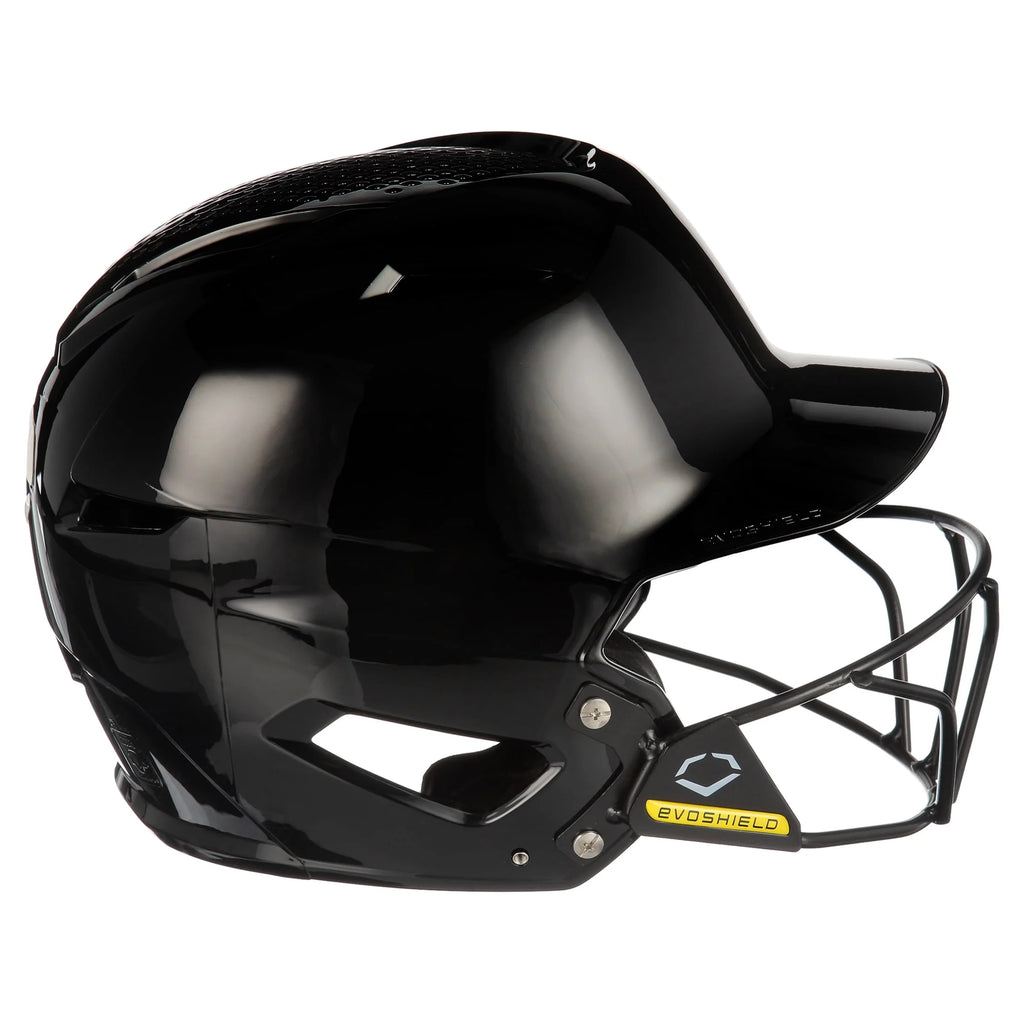 Youth Navy Gloss Finish Batting Helmet with Facemask I559794