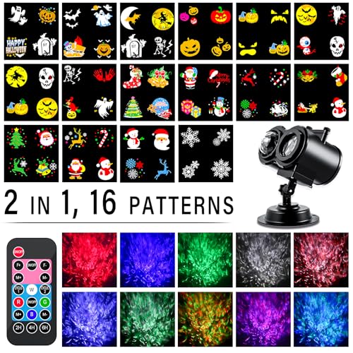 LED Outdoor Holiday Projector Lights Waterproof with Remote Control & Timer P45754