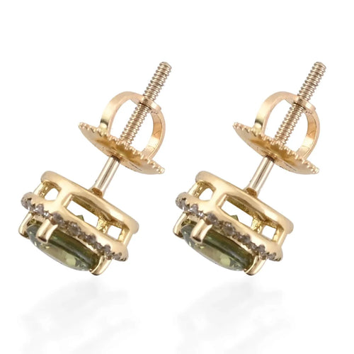 18K White Gold Stud Solitaire Earrings K587