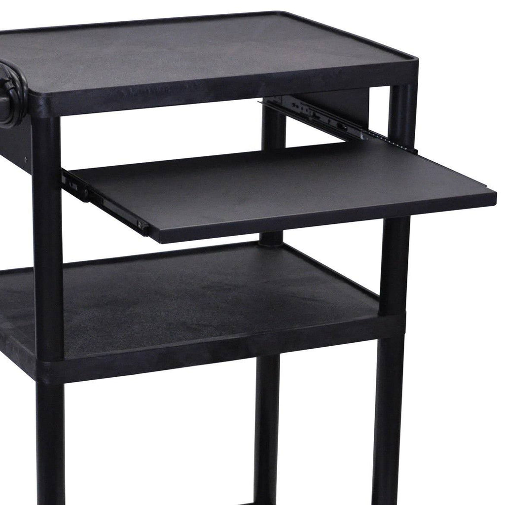Black Keyboard Tray Audio Visual Cart Q895634