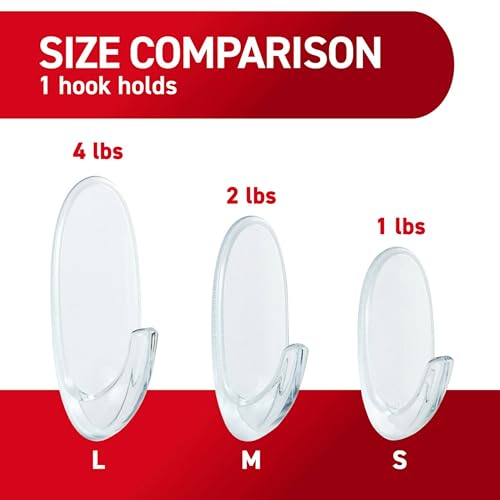Clear Medium Hooks, 7 Hooks, 12 Strips Z885761