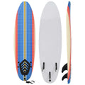 Surfboard with Leash and Plastic Fins 66.9 x 18.4 x 3.1 Inches J7118